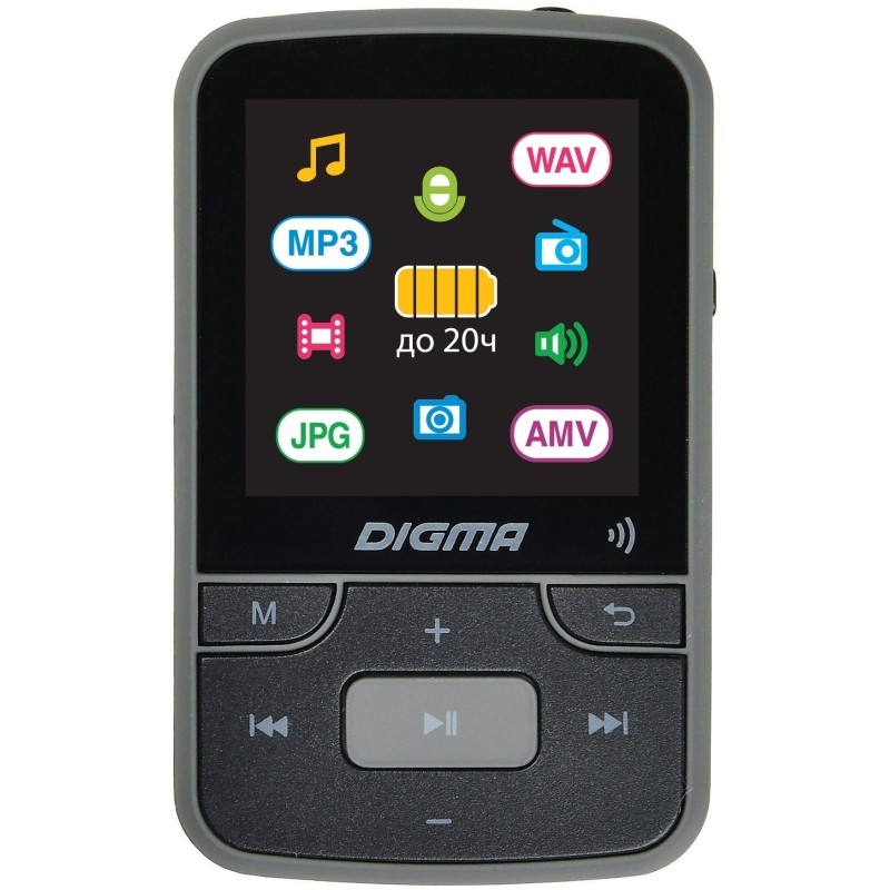 Плеер MP3 Digma Z4 BT 16Gb черный/1.5/FM/microSDHC/clip