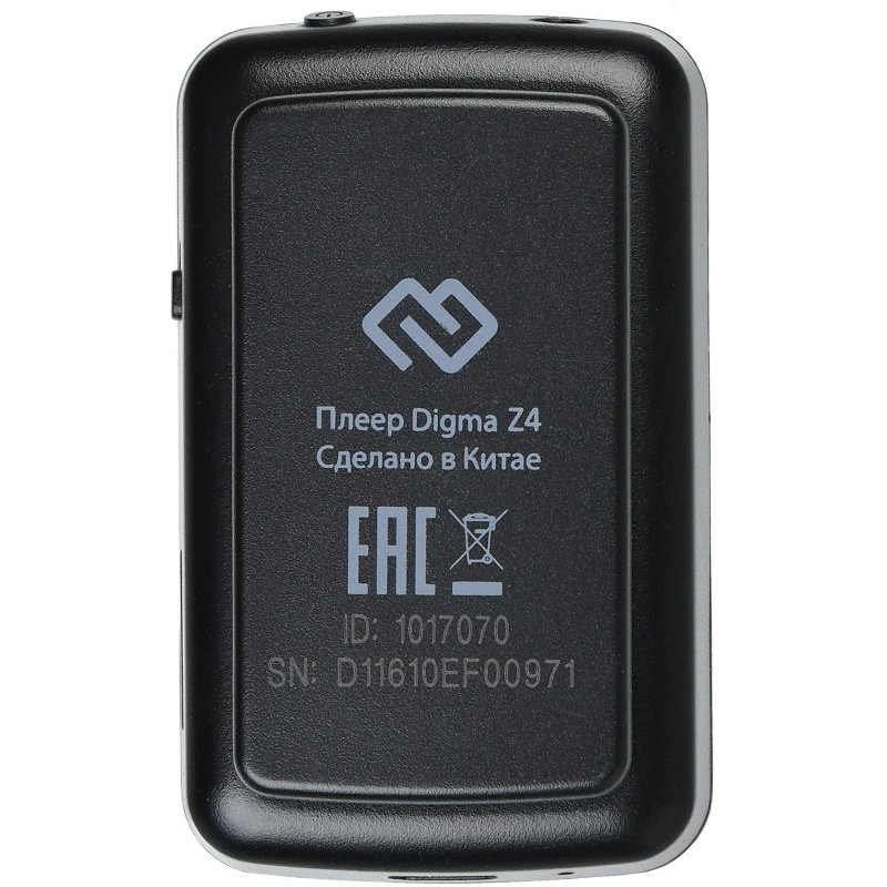 Плеер MP3 Digma Z4 BT 16Gb черный/1.5/FM/microSDHC/clip
