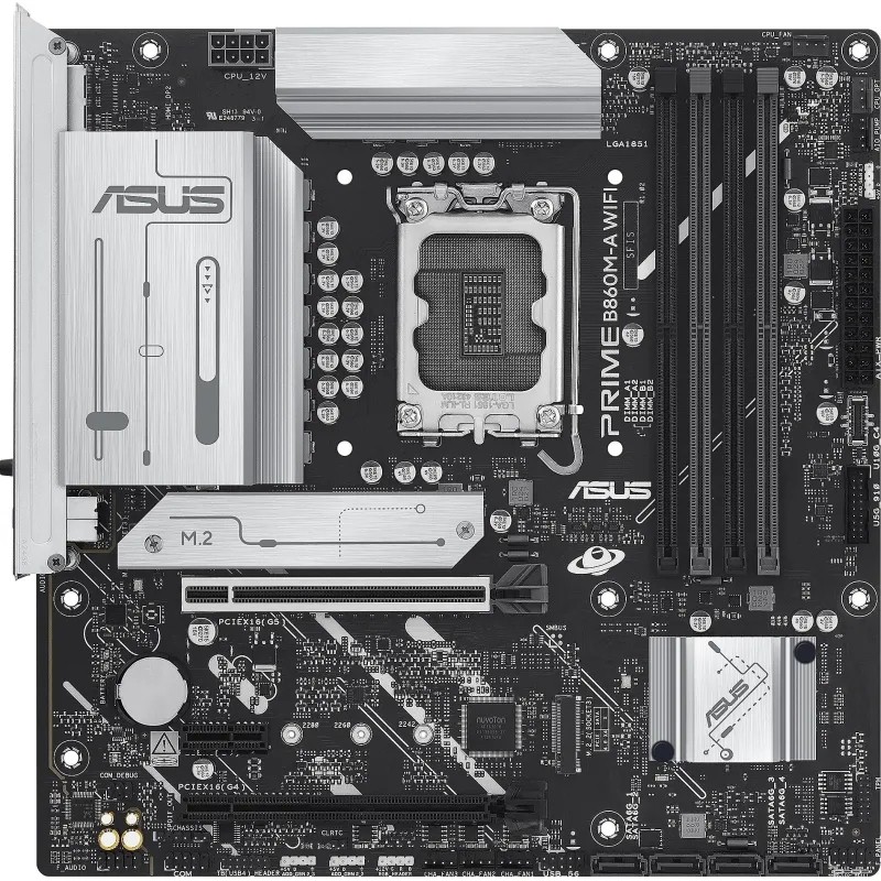 Материнская плата ASUS PRIME B860M-A WIFI, LGA1851, B860, 4xDDR5, mATX