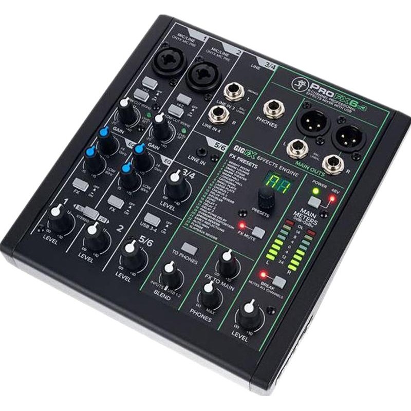 Микшерный пульт Mackie ProFX6v3, 6-канальный, с процессором эффектов
