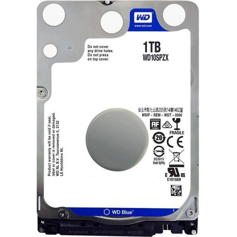 Жесткий диск Western Digital Blue 1TB,SATA, 5400rpm,128MB(WD10SPZX)