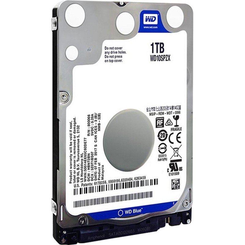 Жесткий диск Western Digital Blue 1TB,SATA, 5400rpm,128MB(WD10SPZX)