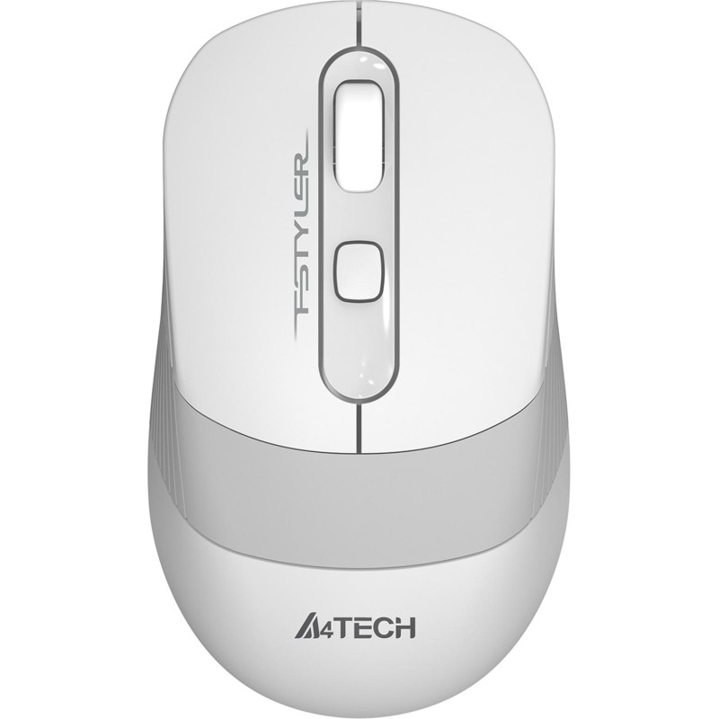 Мышь компьютерная A4Tech Fstyler(FG10S WHITE)бел/сер/2000dpi/беспроводн/4кн