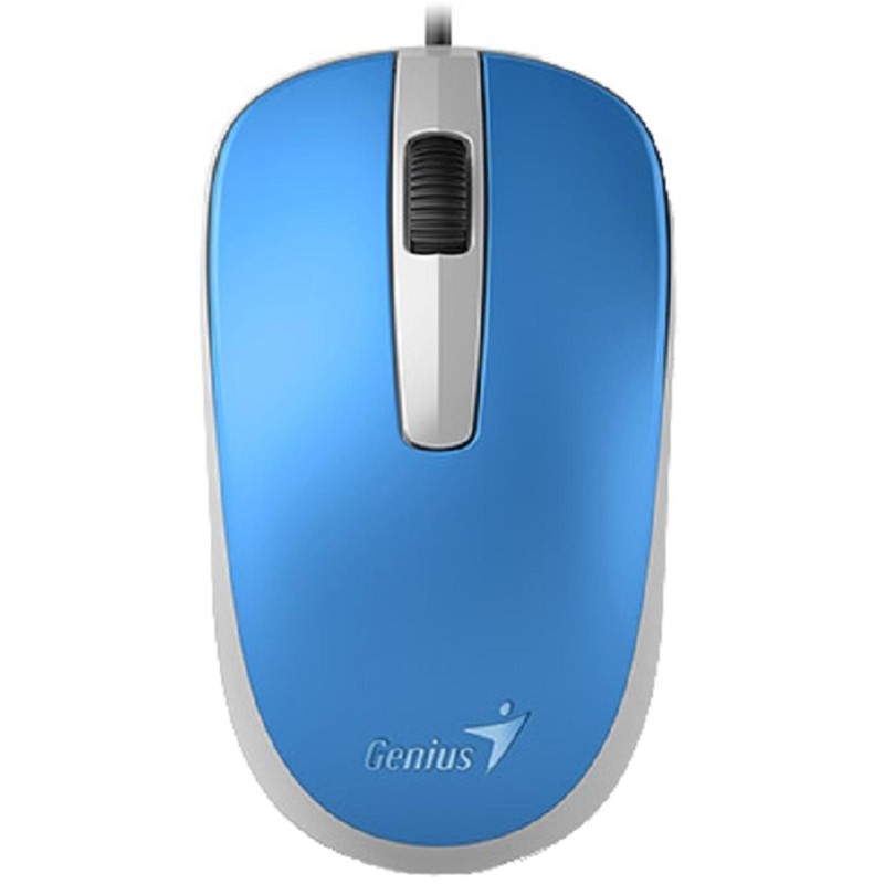 Мышь компьютерная Genius DX-120,USB, оптическая, 1000 DPI 1.5m, голубой
