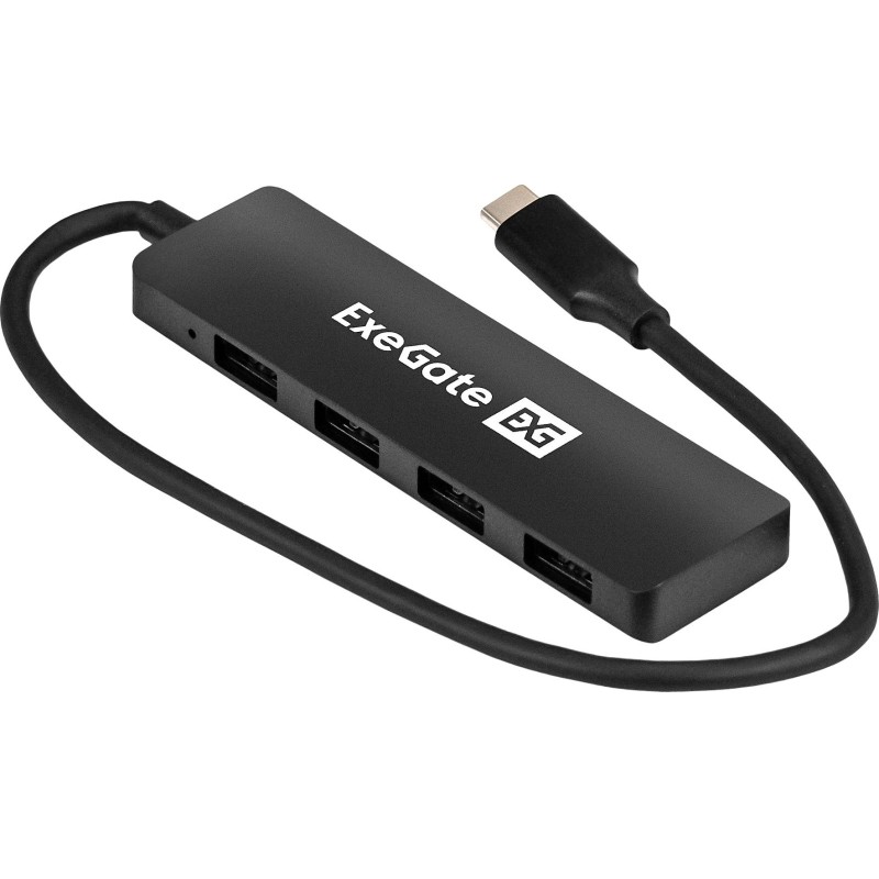 Концентратор USB хаб ExeGate (EX296929RUS) DUB-4CP/3 4-в-1 черн