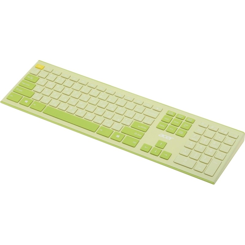 Набор клавиатура+мышь Acer OCC205 (ZL.ACCEE.00E)/зеленый/желтый/USB/slim