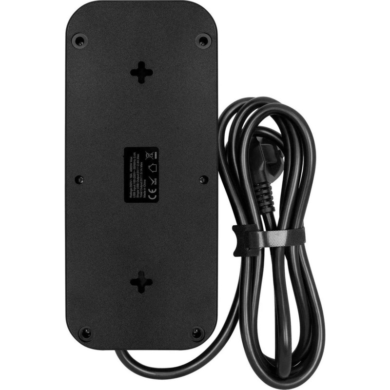 Сетевой фильтр Powercom SP-08 USB03AB 3,0 m (8 розеток) черный