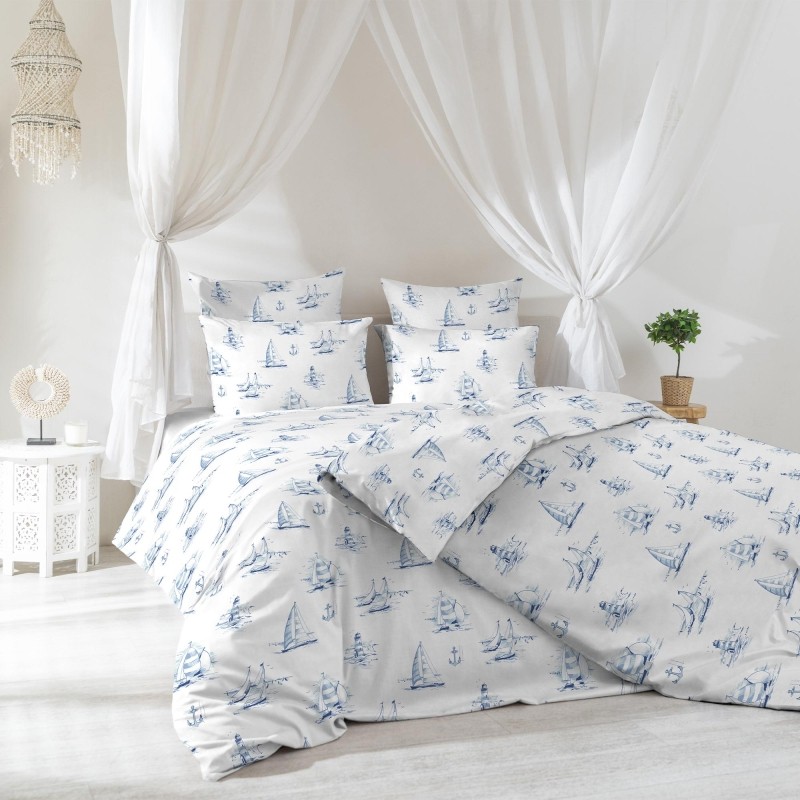 Постельное белье Семейное Сат.пр.(н.50х70-2шт,70х70-2шт)Regatta blue,931150
