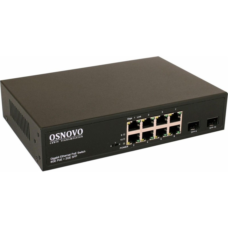 Коммутатор Osnovo SW-80802(150W) 150W неуправляемый
