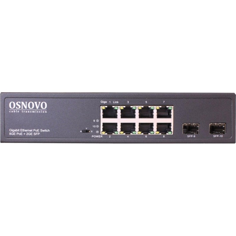 Коммутатор Osnovo SW-80802(150W) 150W неуправляемый