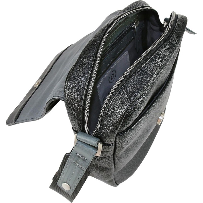 Сумка наплечн BUGATTI Moto D, черная, полиурет, 18х6х25 см, 2 л, 49836101