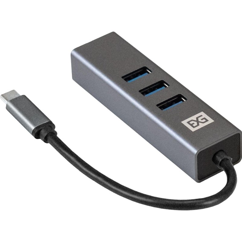 Концентратор USB хаб ExeGate (EX293987RUS) DUB-4TC 4-в-1 серебр