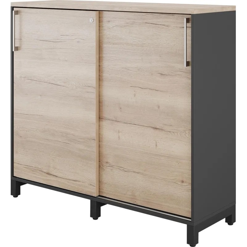 Шкаф-купе Kobor HK/3-120/60/M 1200x600x1200 Черный муар/Дуб натуральный