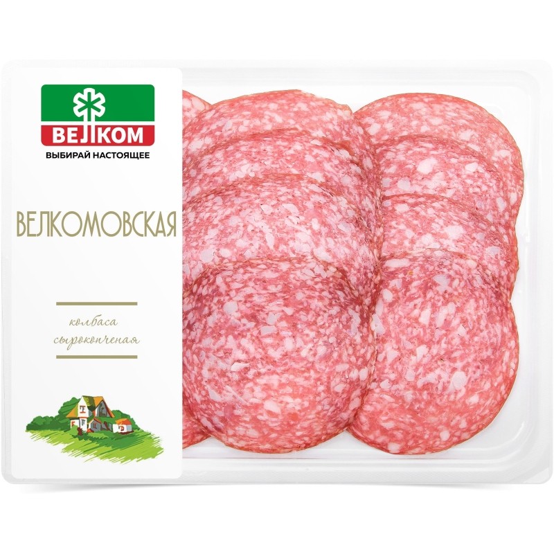 Колбаса Велкомовская Велком с/к гзс нарезка 90г