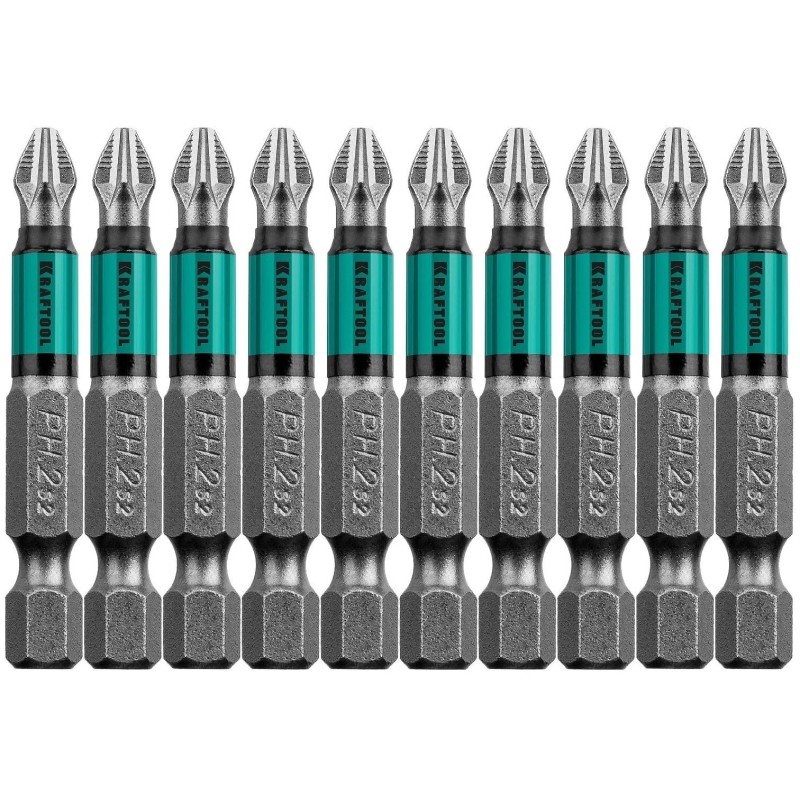 Бита KRAFTOOL Optimum Line PH2, 50 мм, тип E, 10 шт/уп (26122-2-50-10)