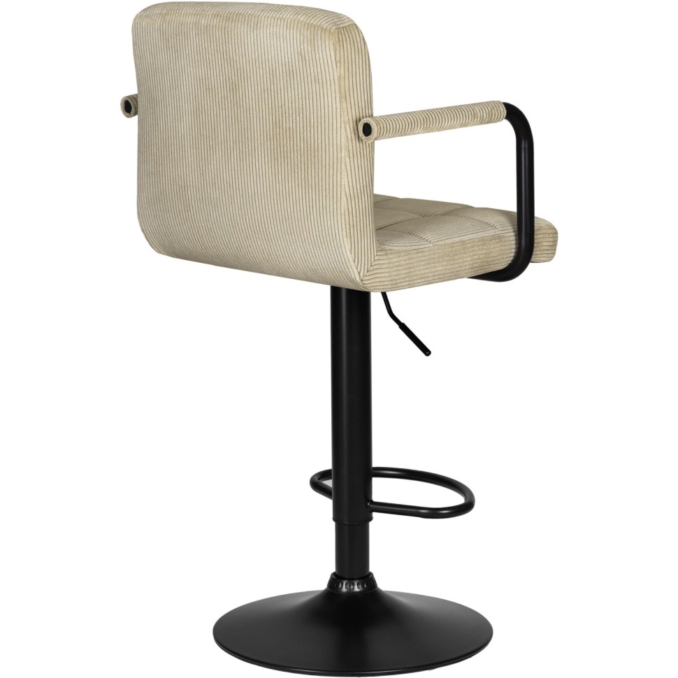 Стул барный LO_ DOBRIN KRUGER ARM BLACK LM-5011-N бежев.вельвет/чер. 2шт/уп