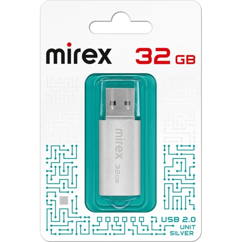 Флеш-память Mirex USB UNIT SILVER 32Gb (13600-FMUUSI32 )