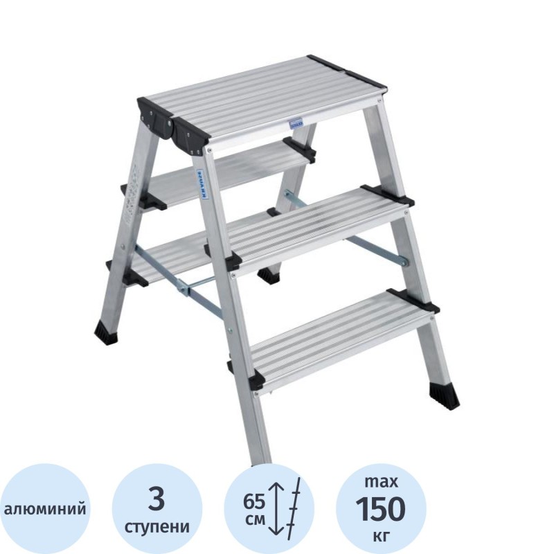 Подставка складная алюминиевая Krause Treppo 2x3 ступени 126030