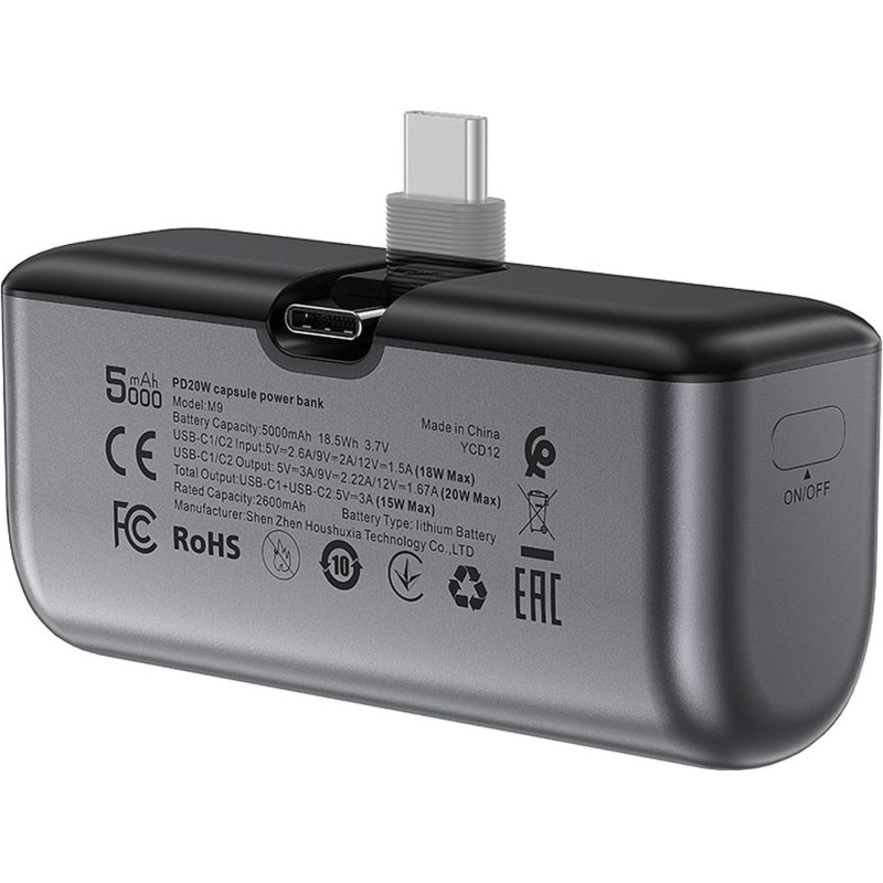 Внешний аккумулятор портативный ACEFAST (AF-M9-BK) 5000 PD20W черный