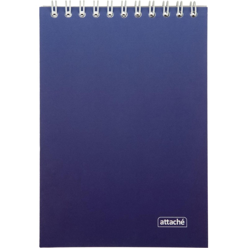Блокнот А6 60л Attache Градиент Синий клетка, 65г, греб, УФ-лак Блокнот А6 60л Attache Градиент Синий клетка, 65г, греб, УФ-лак