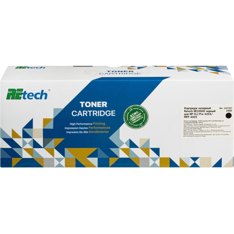 Картридж лазерный Retech W2300X чер. для HP CLJ Pro 4203/MFP 4303