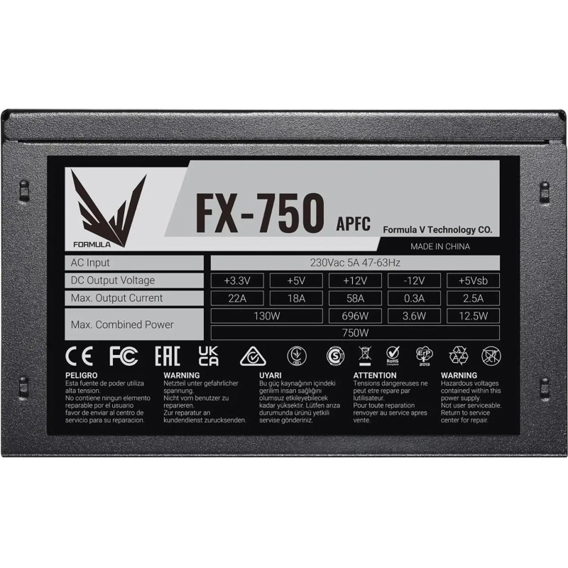 Блок питания Formula (FX-750)ATX (20+4pin) APFC 120/fan 7xSATA RTL