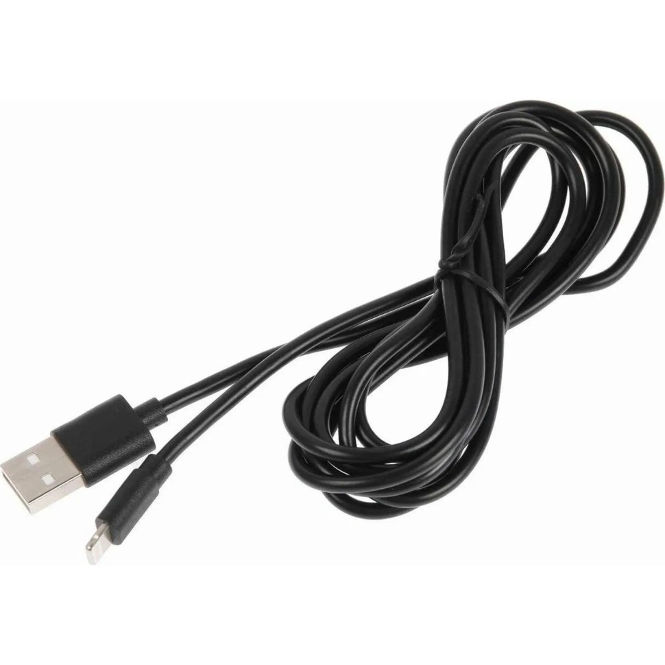 Кабель PERO DC-03 USB-A to Lightning, 2.4 А, 2м, черный Кабель PERO DC-03 USB-A to Lightning, 2.4 А, 2м, черный
