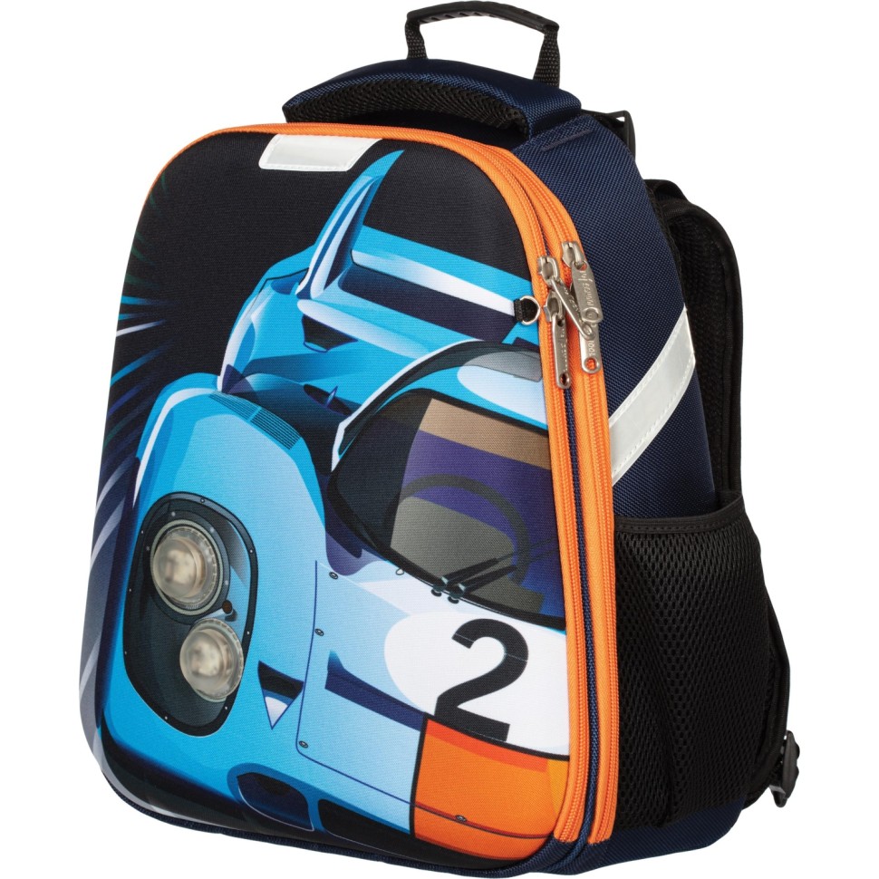 Ранец Комус Класс Basic Гонка, 2 отд.,светящиеся фары, эргоном. спинка     