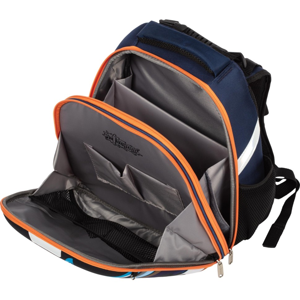 Ранец Комус Класс Basic Гонка, 2 отд.,светящиеся фары, эргоном. спинка     