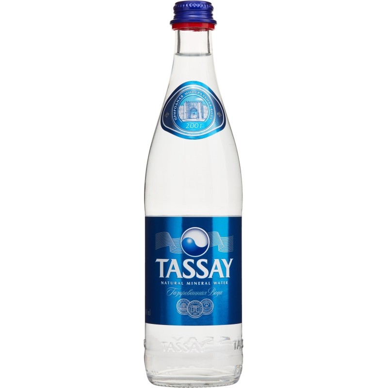 Вода минеральная TASSAY газированная стекло 0,5л