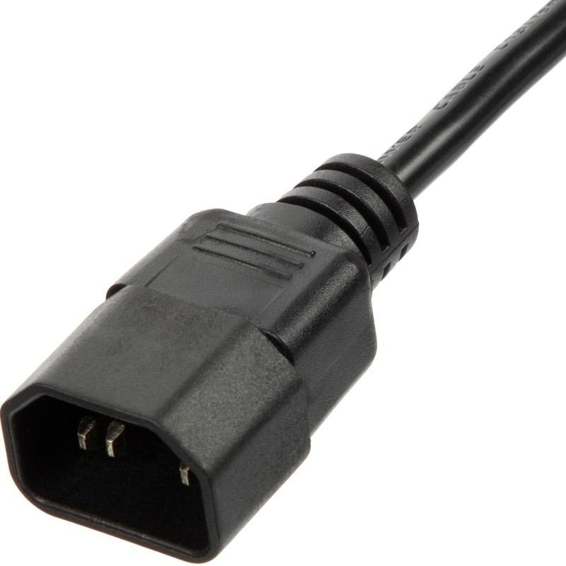 Кабель питания C13(F)-C14, 10А, 0,75мм2, 1.8м, чер (OPC002)
