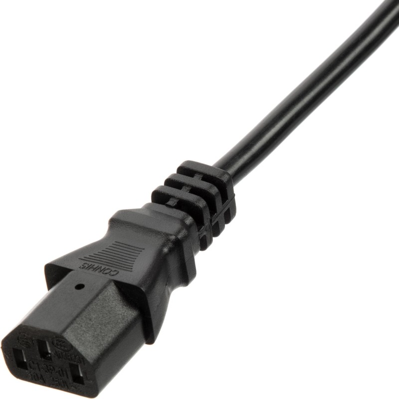 Кабель питания C13(F)-C14, 10А, 0,75мм2, 1.8м, чер (OPC002)