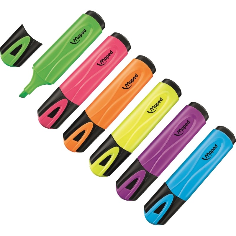 Набор текстовыделителей Maped FLUO PEP&#039;S CLASSIC 1-5 мм, 6цв/наб,742557