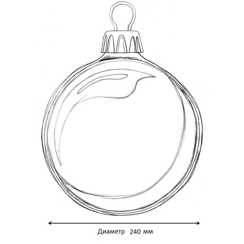 Шар 240мм, с глиттером лакированный (золотой), 513446