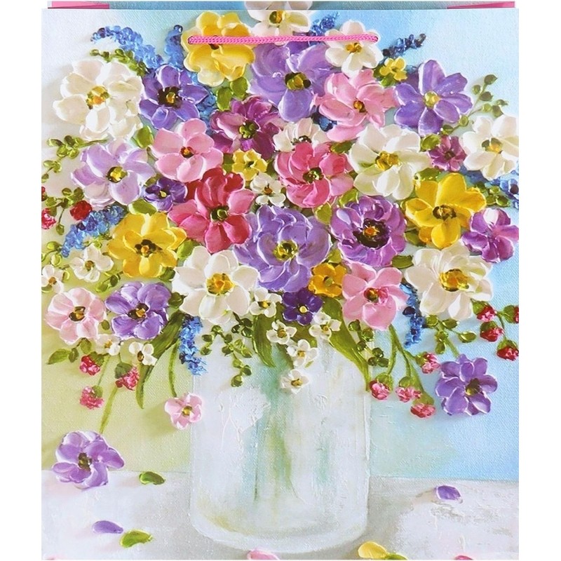 Пакет подарочн глянц.лам.26,4x32,7x8(L)Красивые цветы в вазе,128г ПКП-0358