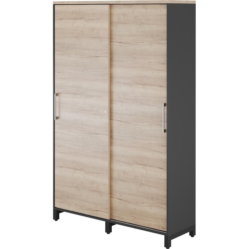 Гардероб - купе Kobor HG-120/60/M 1200x600x1900 Черный муар/Дуб натуральный