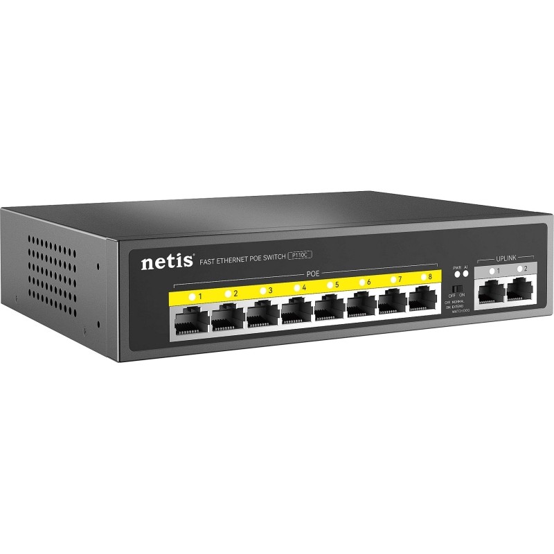 Коммутатор Netis P110C 10x100Мбит/с 8PoE+ 120W