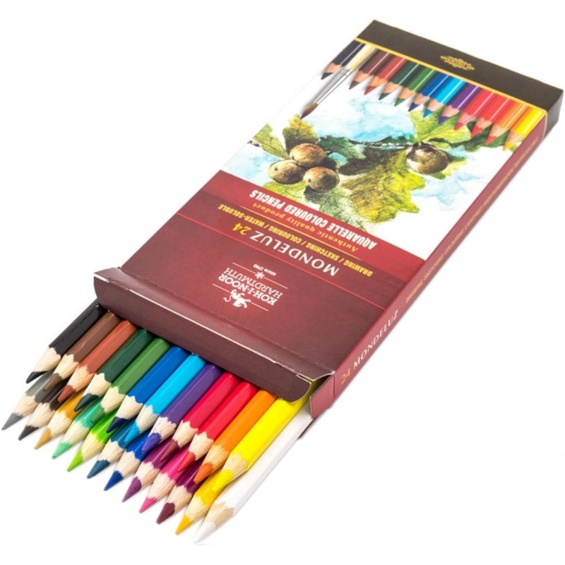 Карандаши акварельные KOH-I-NOOR, MONDELUZ 24 цв. шестигр, 3718/24
