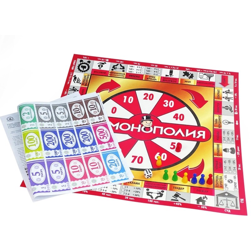 Настольная игра Экономическая &#039;100%Монополия&#039;, 50602