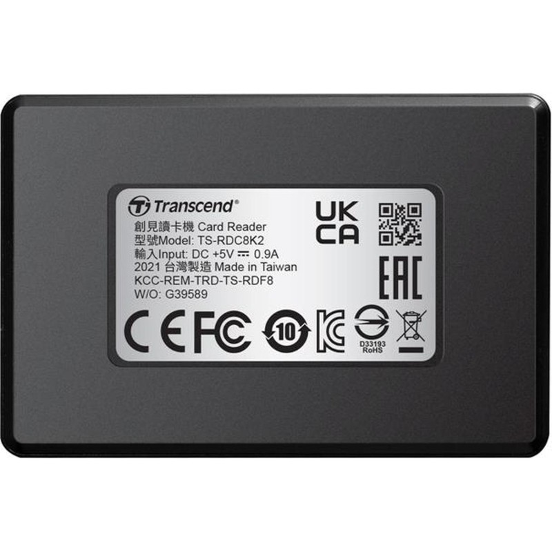 Картридер Transcend TS-RDC8K2 USB-C 3.1 для карт пам.SD/microSD/CF/MSXC