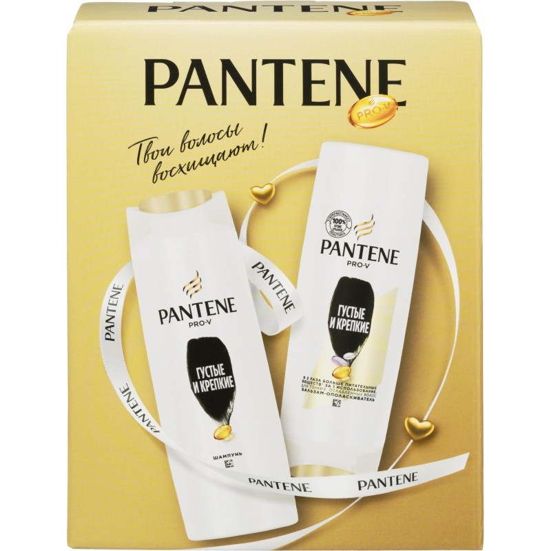 Подарочный набор PANTENE Шам+Бал Густ и крепк Укрп без утяж 250мл+200мл жен