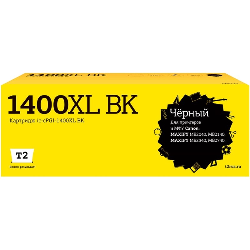 Картридж струйный T2 (IC-CPGI-1400XL BK) чер.для Canon MB2040/MB2140/MB2740