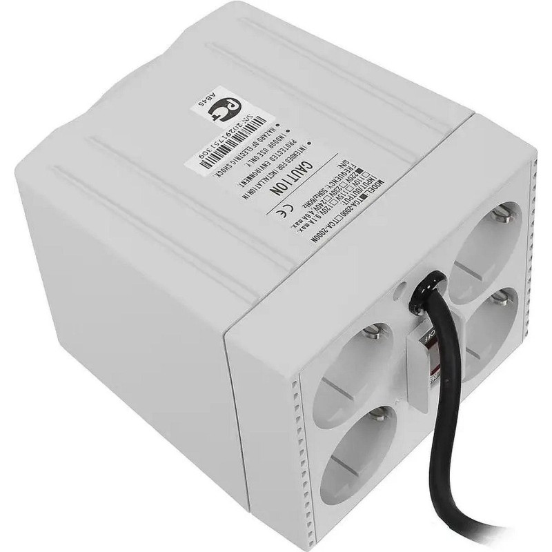 Стабилизатор напряжения Powercom TCA-2000 1000Вт 2000ВА белый