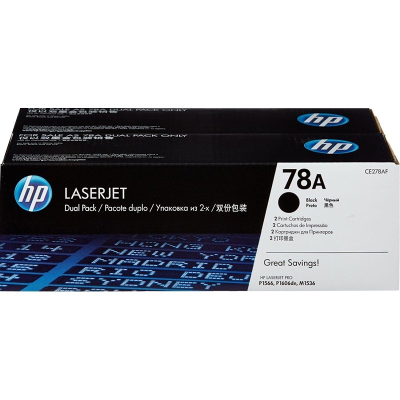 Картридж лазерный HP 78A CE278AF чер. для LJ P1566/1606DN (2шт/уп)