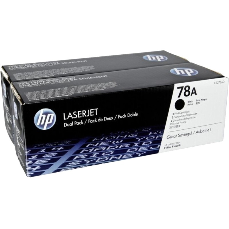 Картридж лазерный HP 78A CE278AF чер. для LJ P1566/1606DN (2шт/уп)