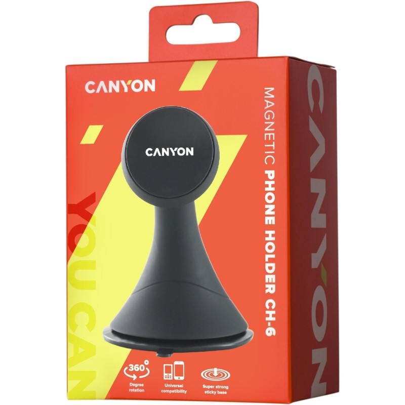 Держатель Canyon CH-6 на стекло 40мм/45x65мм (CNE-CCHM6)
