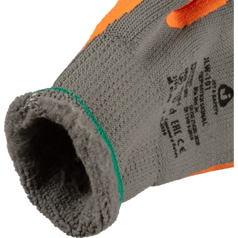 Перчатки трикотаж ут.с лат.JetaSafety JLW-101 Signal сер-оранж р.L(2пар/уп)