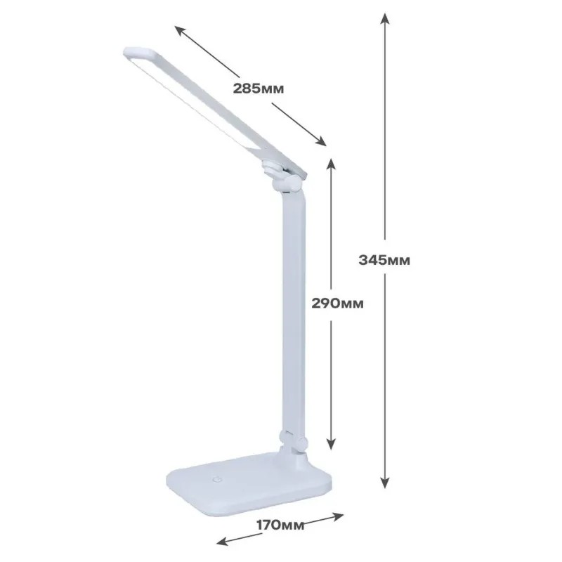 Светильник Ultraflash UF-800 C01 белый (Led настол,8Вт, 4500К, 3ур. ярк)