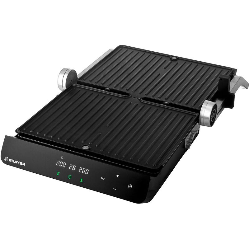 Гриль пресс электр.BRAYER BR2008,2000 Вт,LED-дисплей, съем.пласт,темп 230