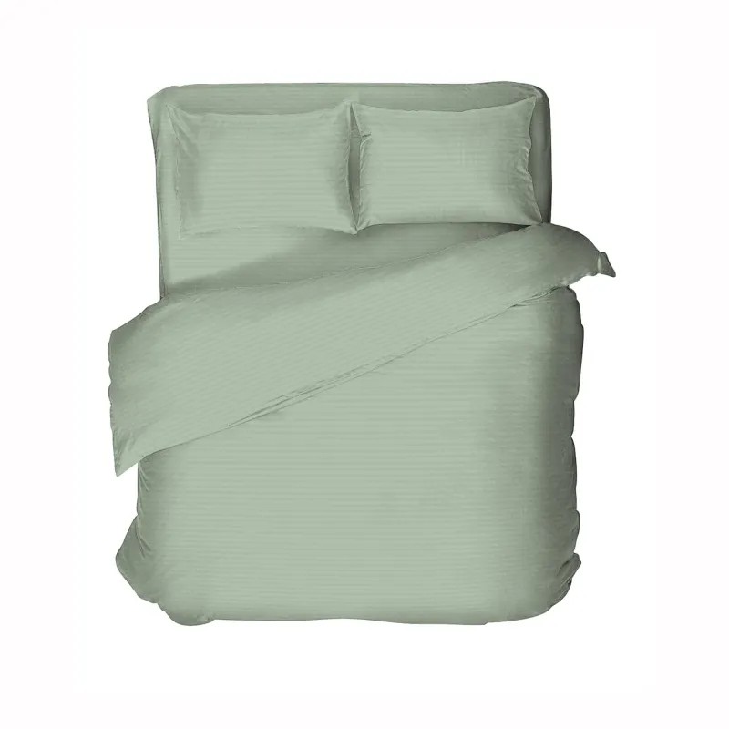 Простыня 2сп 180х215 см, страйп-дизайн, 105г/м2, Smoke Green 782086
